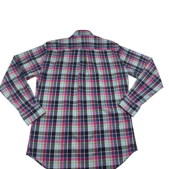 Peter Millar Nanoluxe Easycare Lightweight Plaid Button Down Shirt Men's Size M - Picture 2 of 5